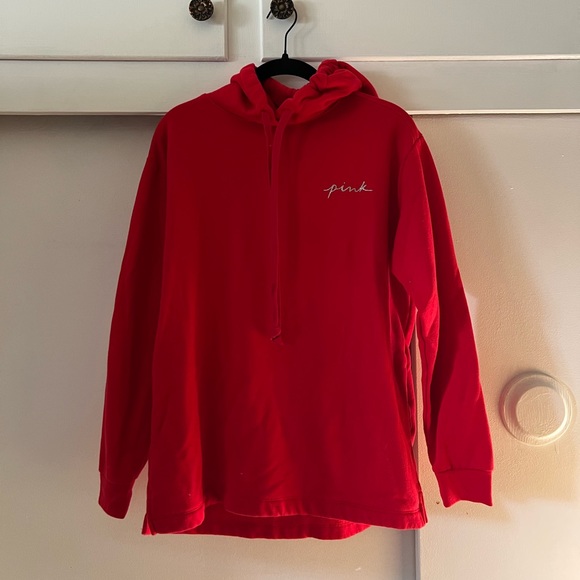 PINK red pullover bling hoodie - Picture 2 of 2